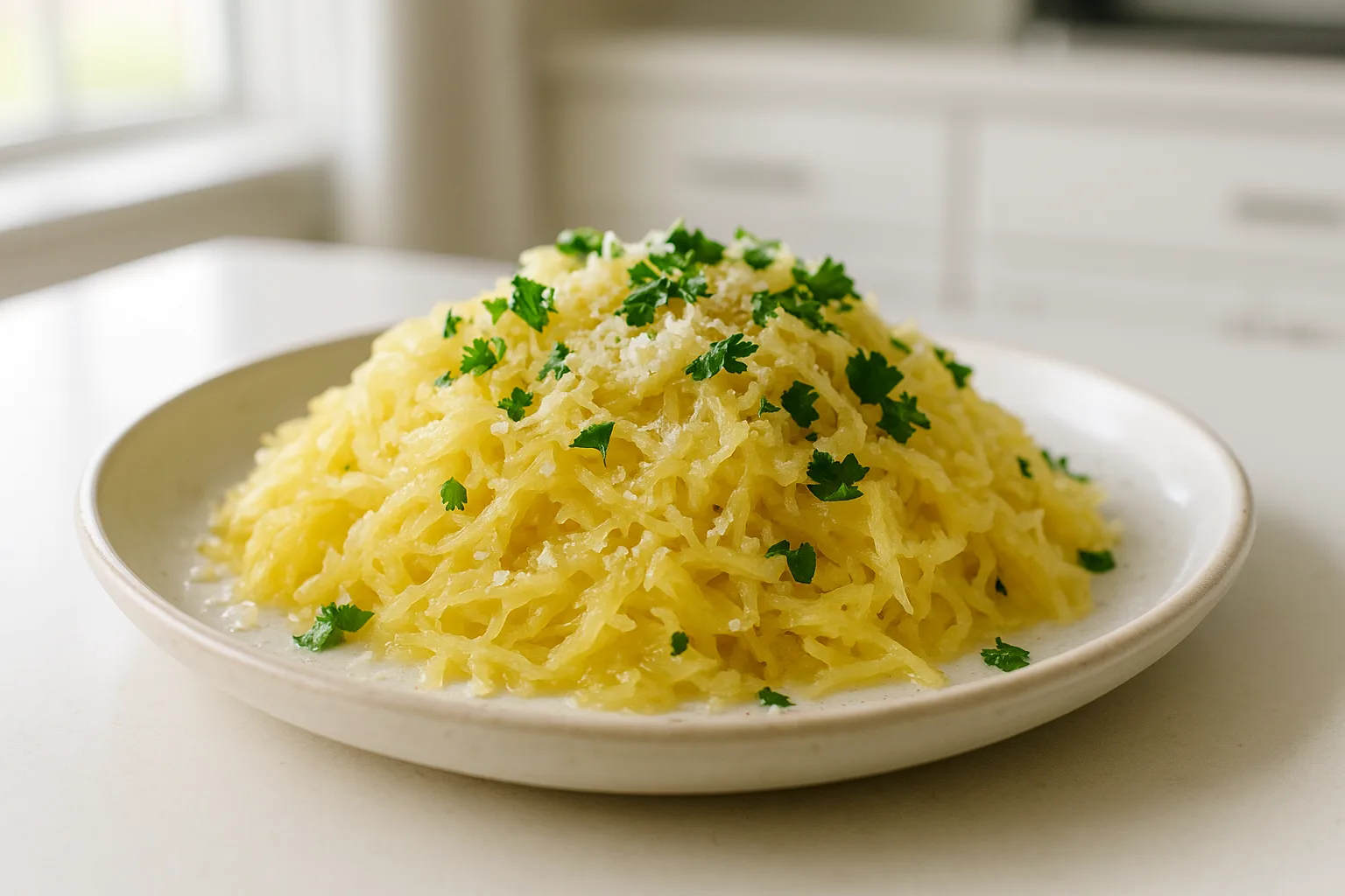 Crockpot Parmesan Spaghetti Squash