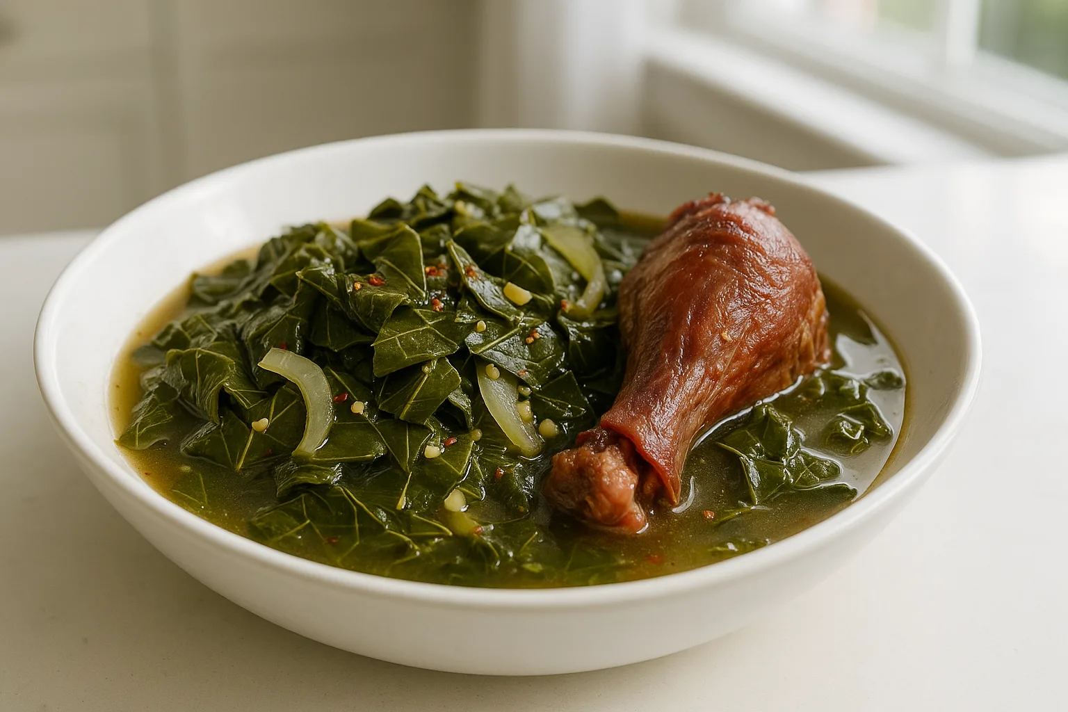 Crockpot Braised Collard Greens