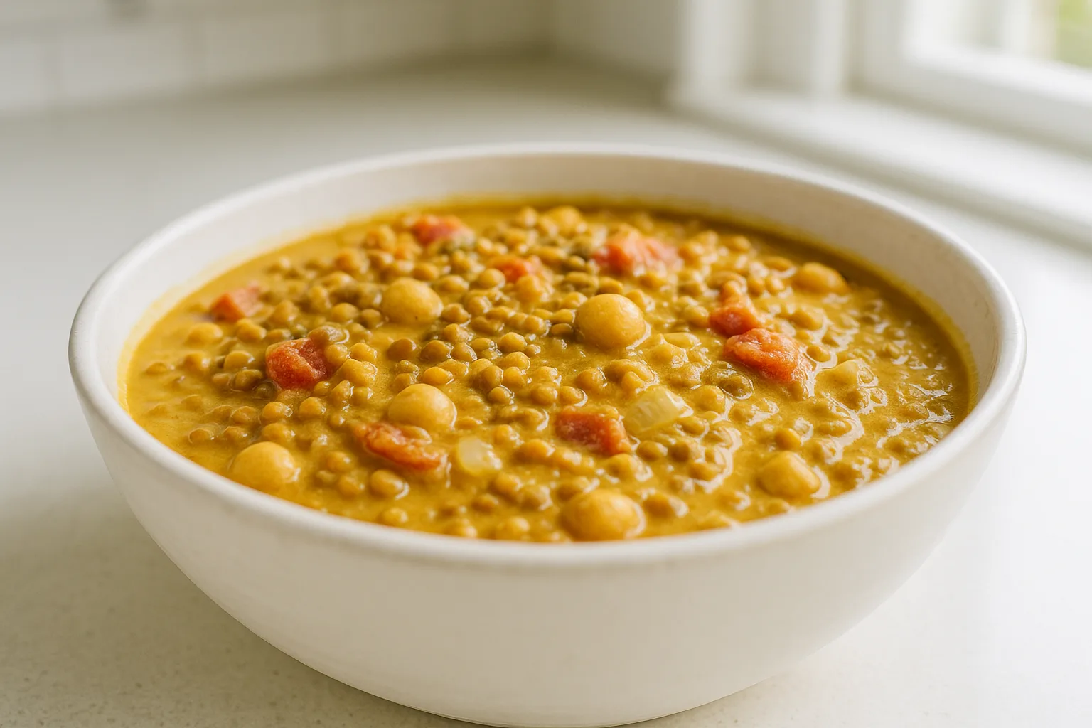 Crockpot Curried Lentil and Chickpea Stew