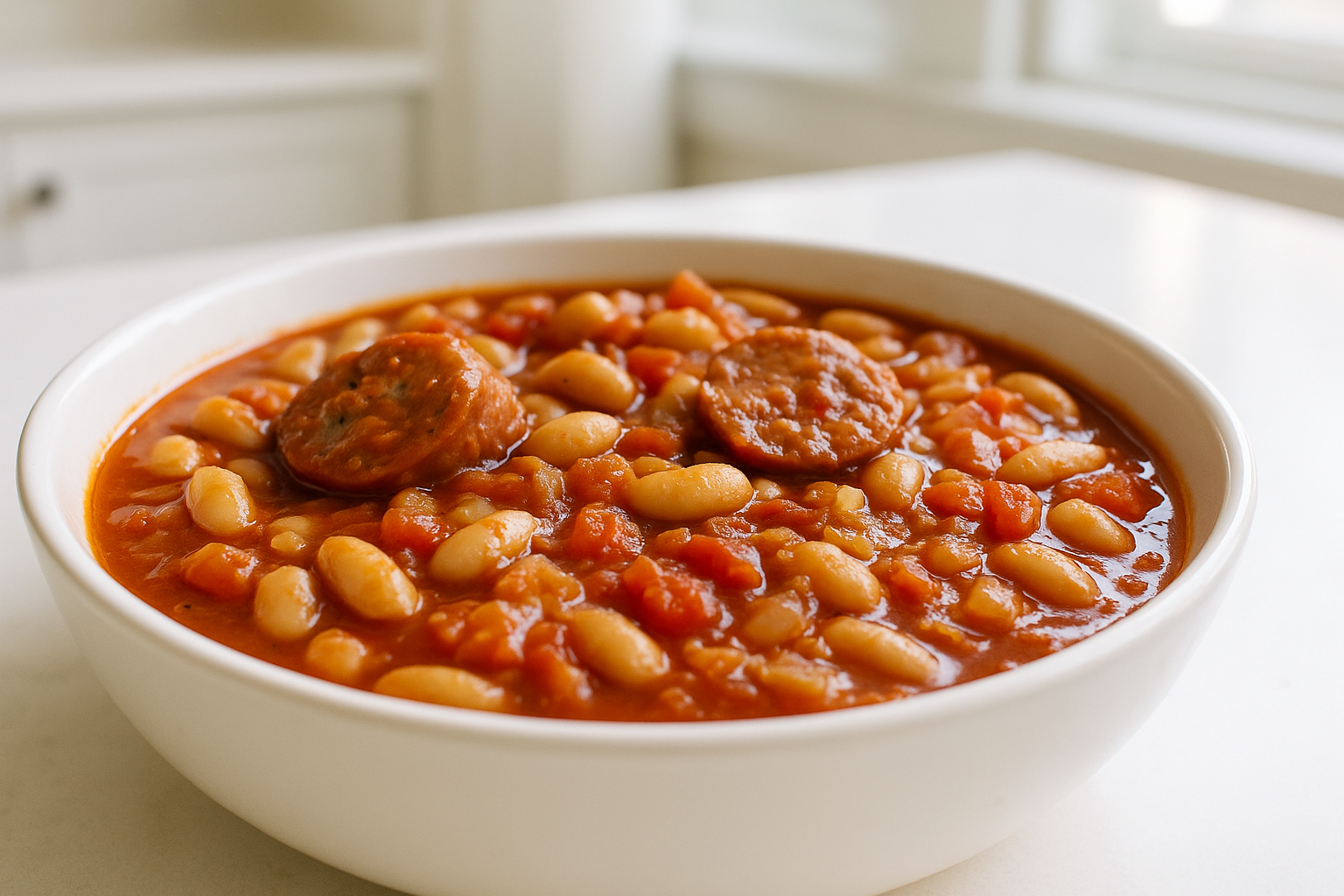 Crockpot Sausage And Bean Casserole Recipe