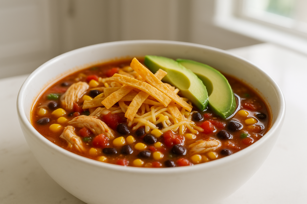 Crockpot Chicken Tortilla Soup