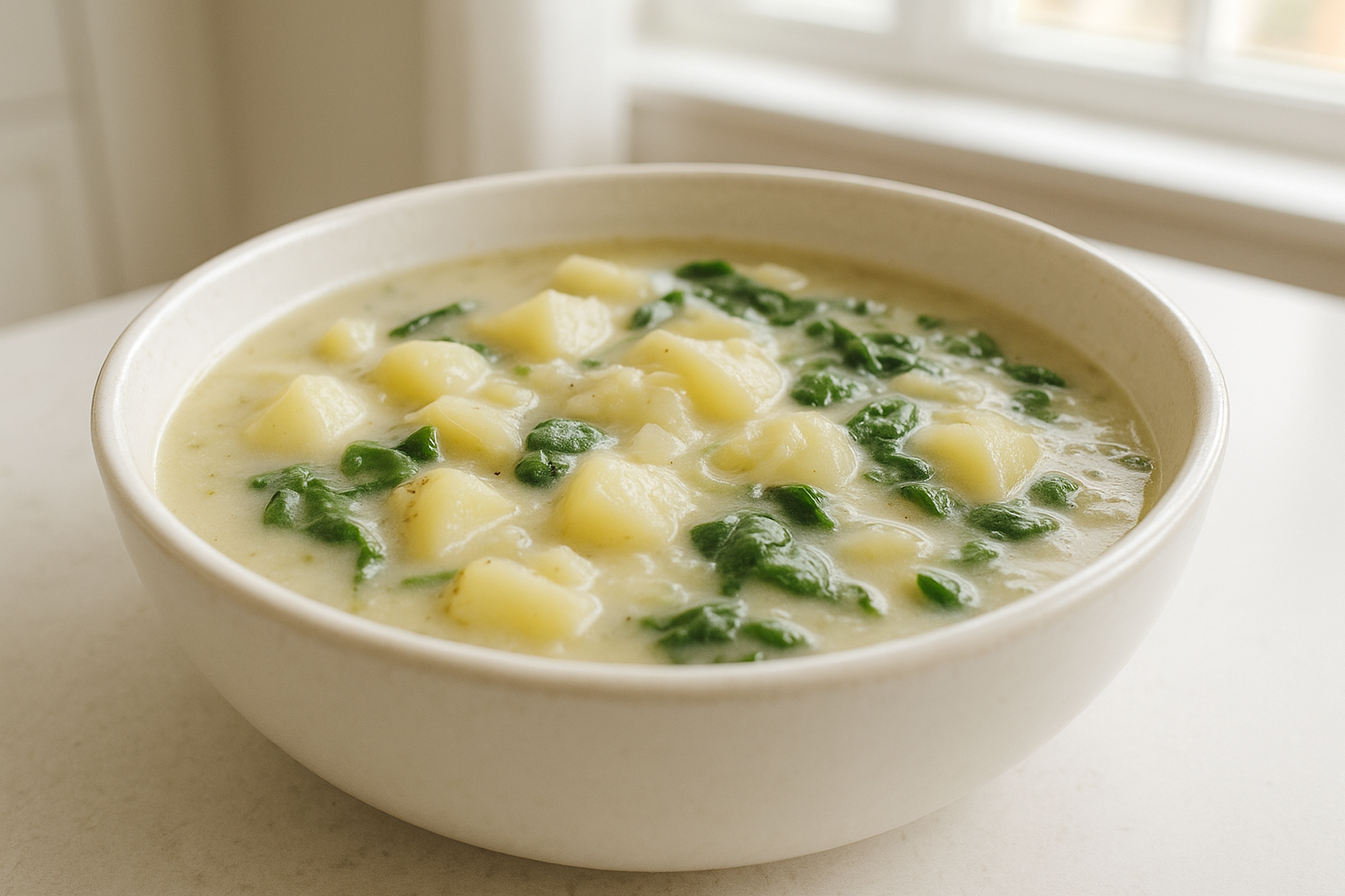 Crockpot Creamy Spinach Potato Soup Recipe