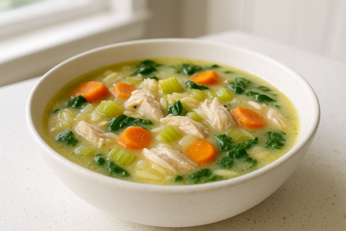 Crockpot Greek Lemon Chicken Soup
