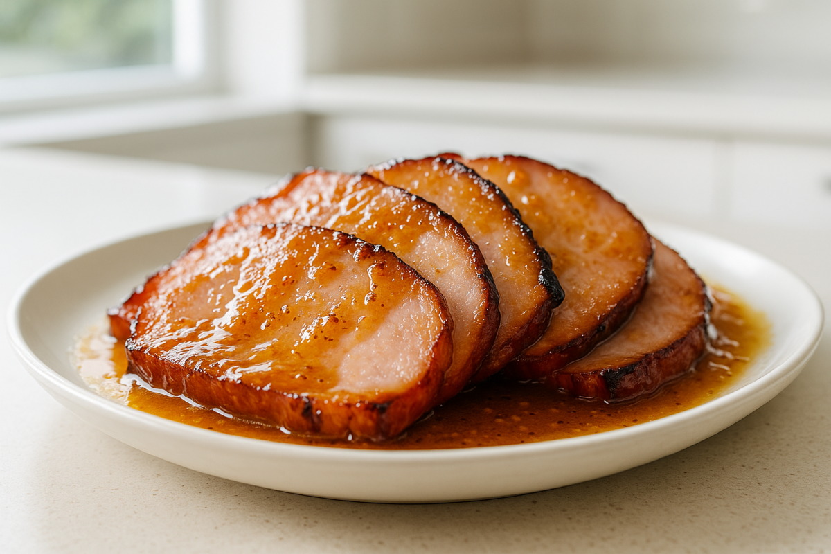 Crockpot Honey Mustard Glazed Ham