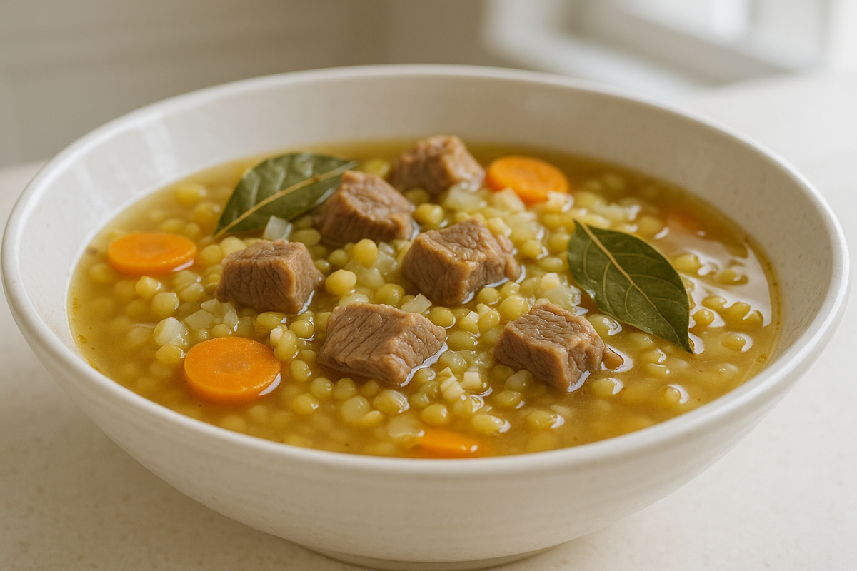 Crockpot Lamb and Pea Soup