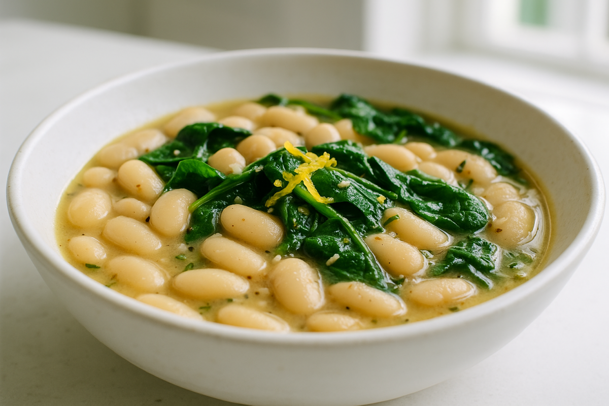 Crockpot Lemon Garlic Butter Beans