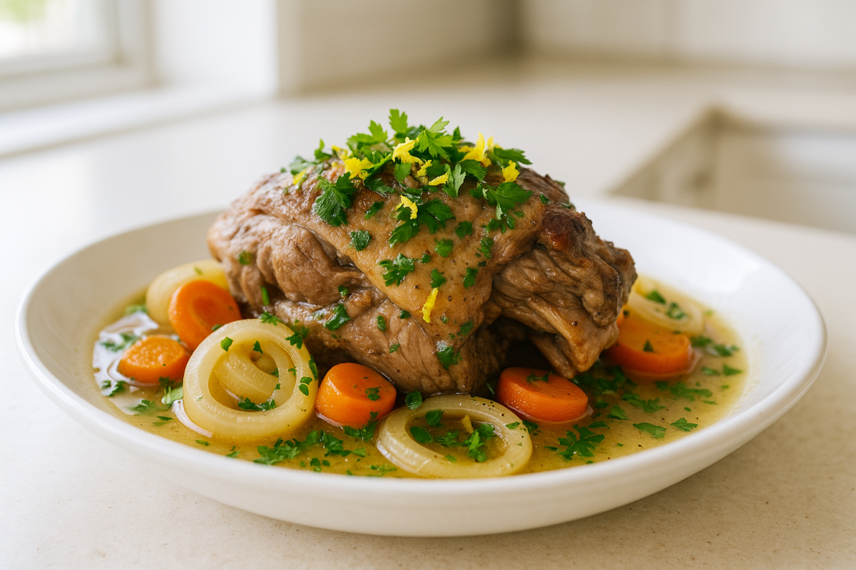 Crockpot Lemon Herb Lamb