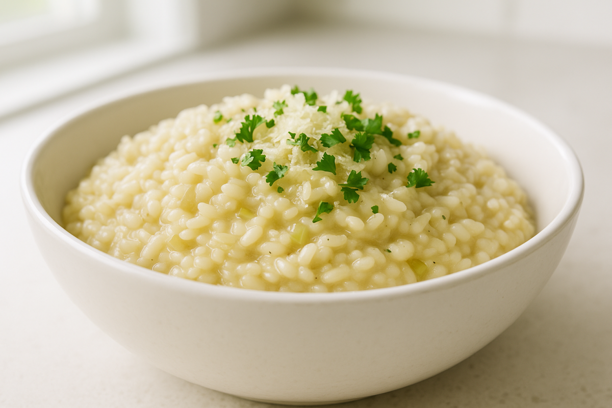 Crockpot Lemon Herb Risotto