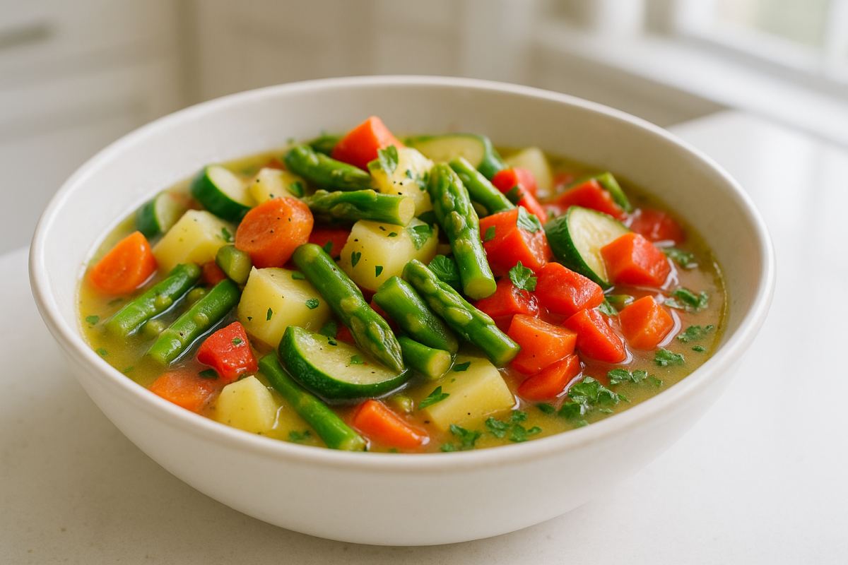 Crockpot Lemon Spring Vegetable Hash