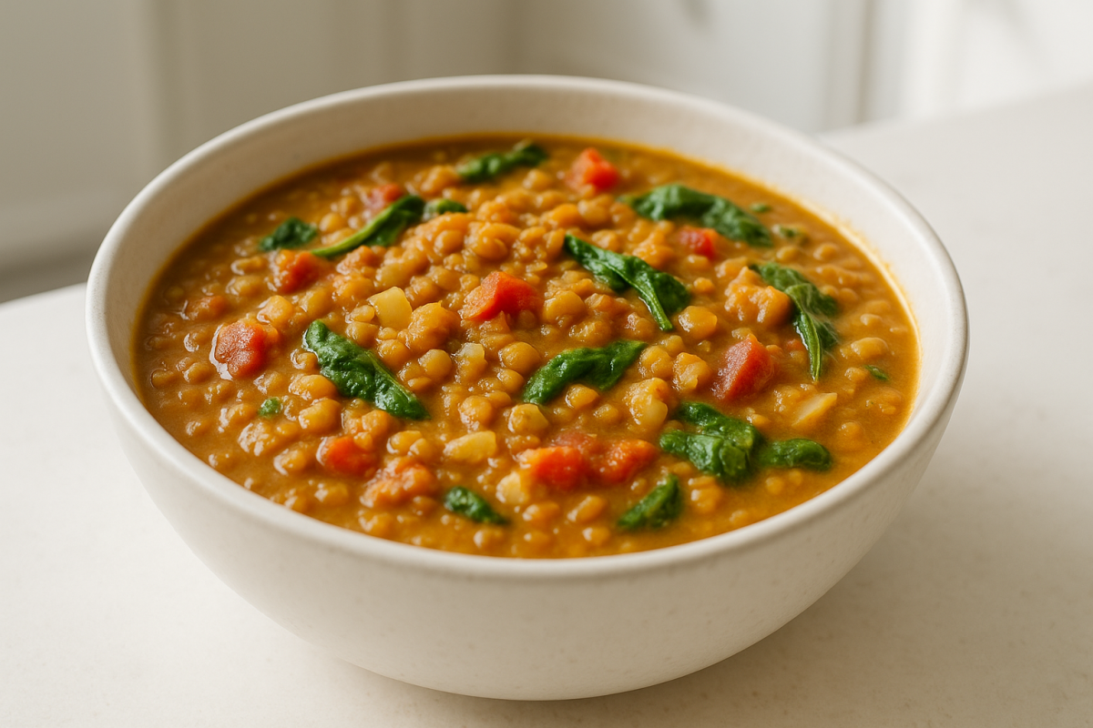 Crockpot Spiced Pumpkin Lentil Stew