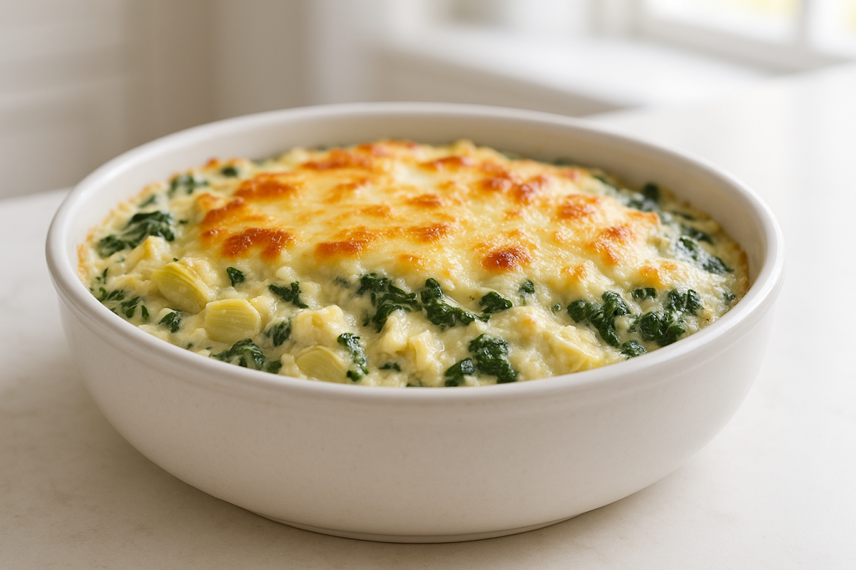 Crockpot Artichoke and Spinach Casserole