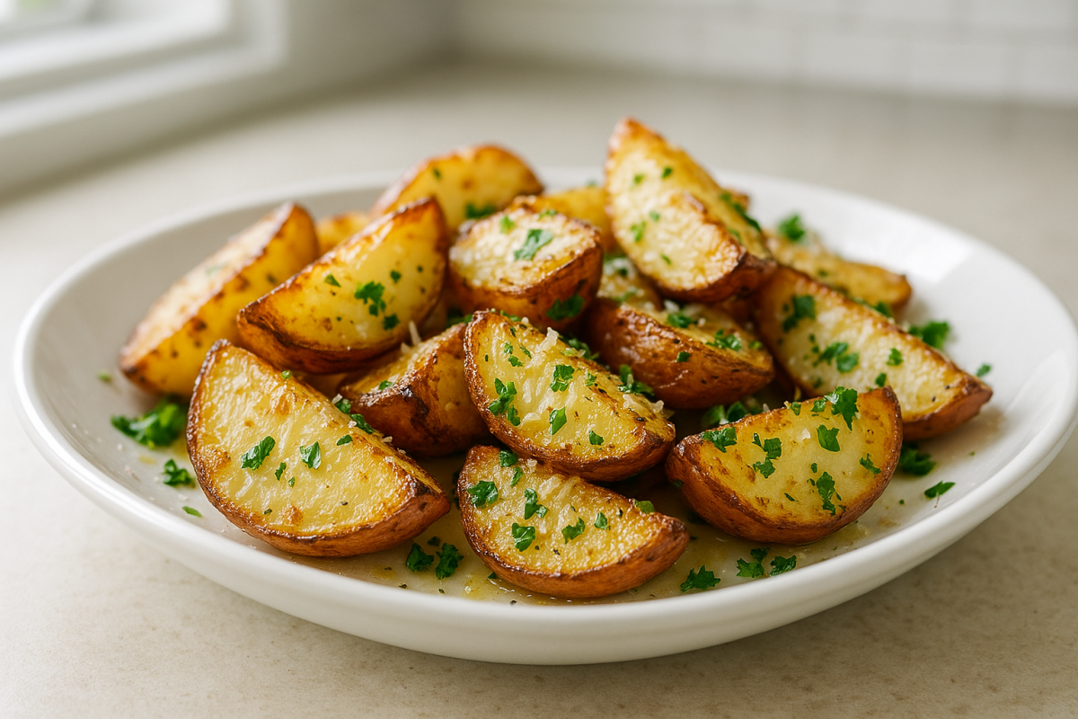 Crockpot Garlic Parmesan Red Potatoes