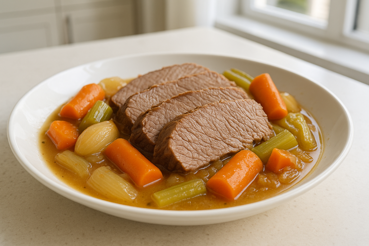 Crockpot Garlic Thyme Beef Brisket