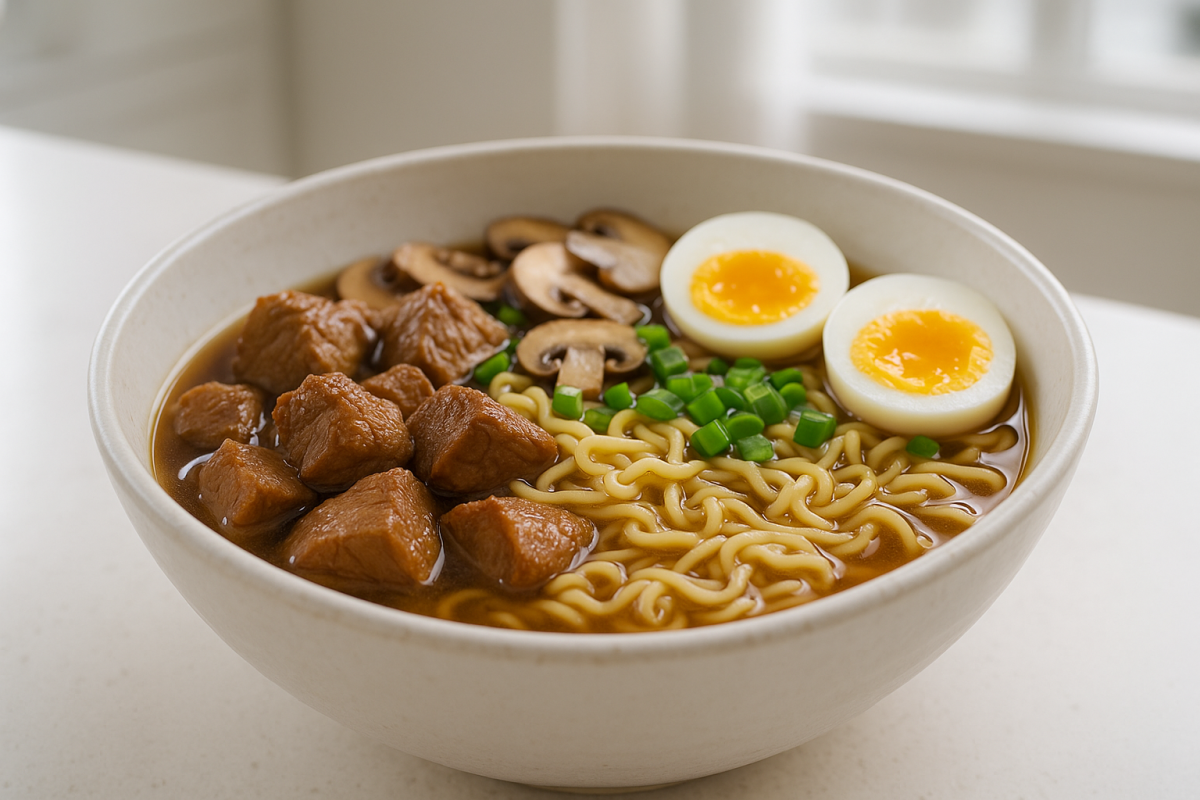 Crockpot Ginger Soy Pork Ramen