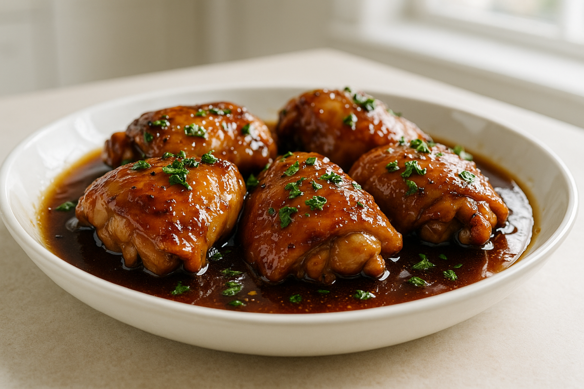 Crockpot Maple Chicken Thighs