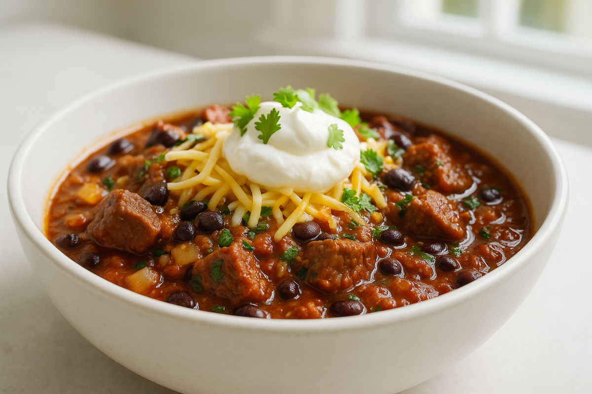 Crockpot Smoky Chipotle Beef Chili