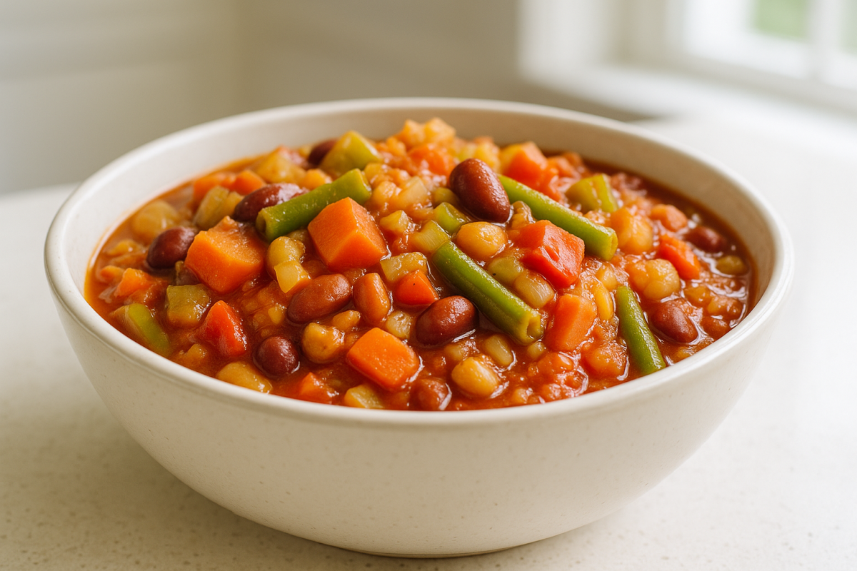 Crockpot Spring Vegetable Bean Chili