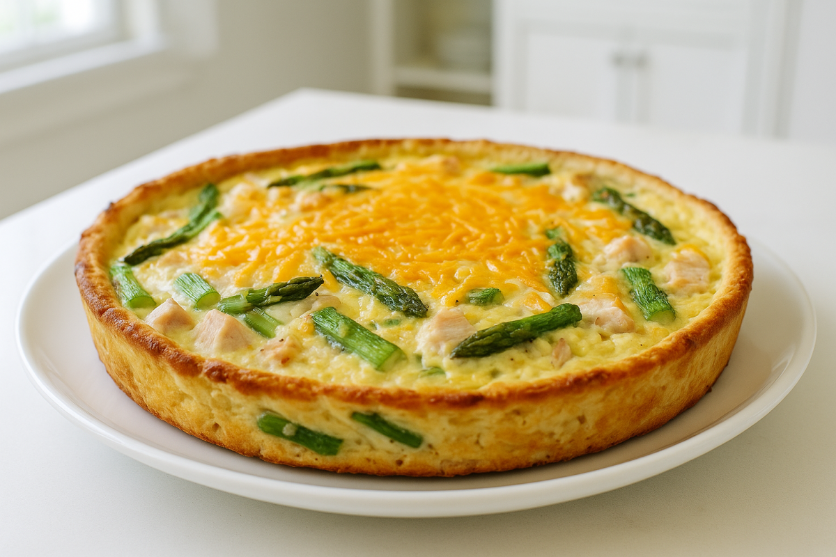 Crockpot Turkey and Asparagus Quiche