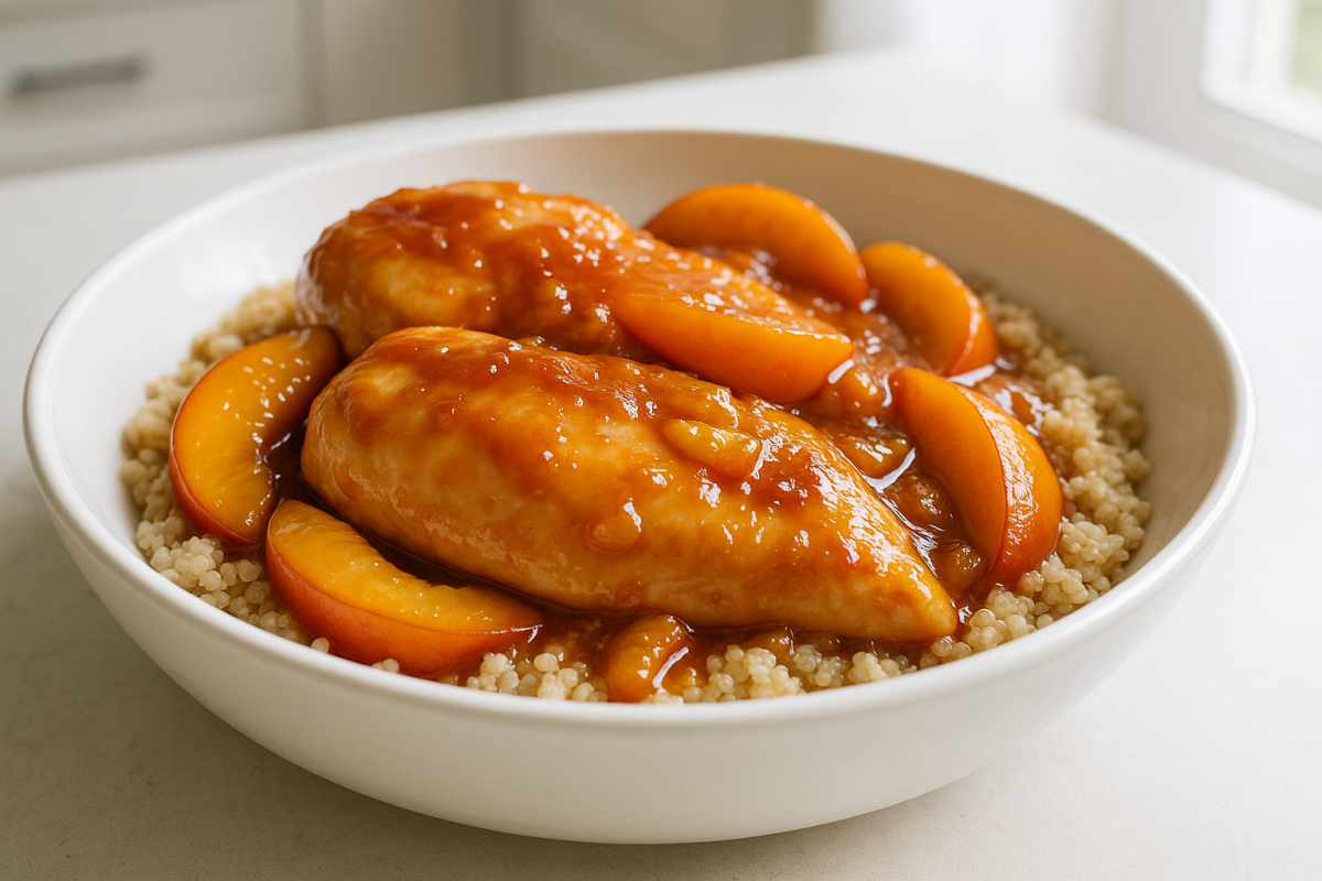 Crockpot Ginger Peach Chicken