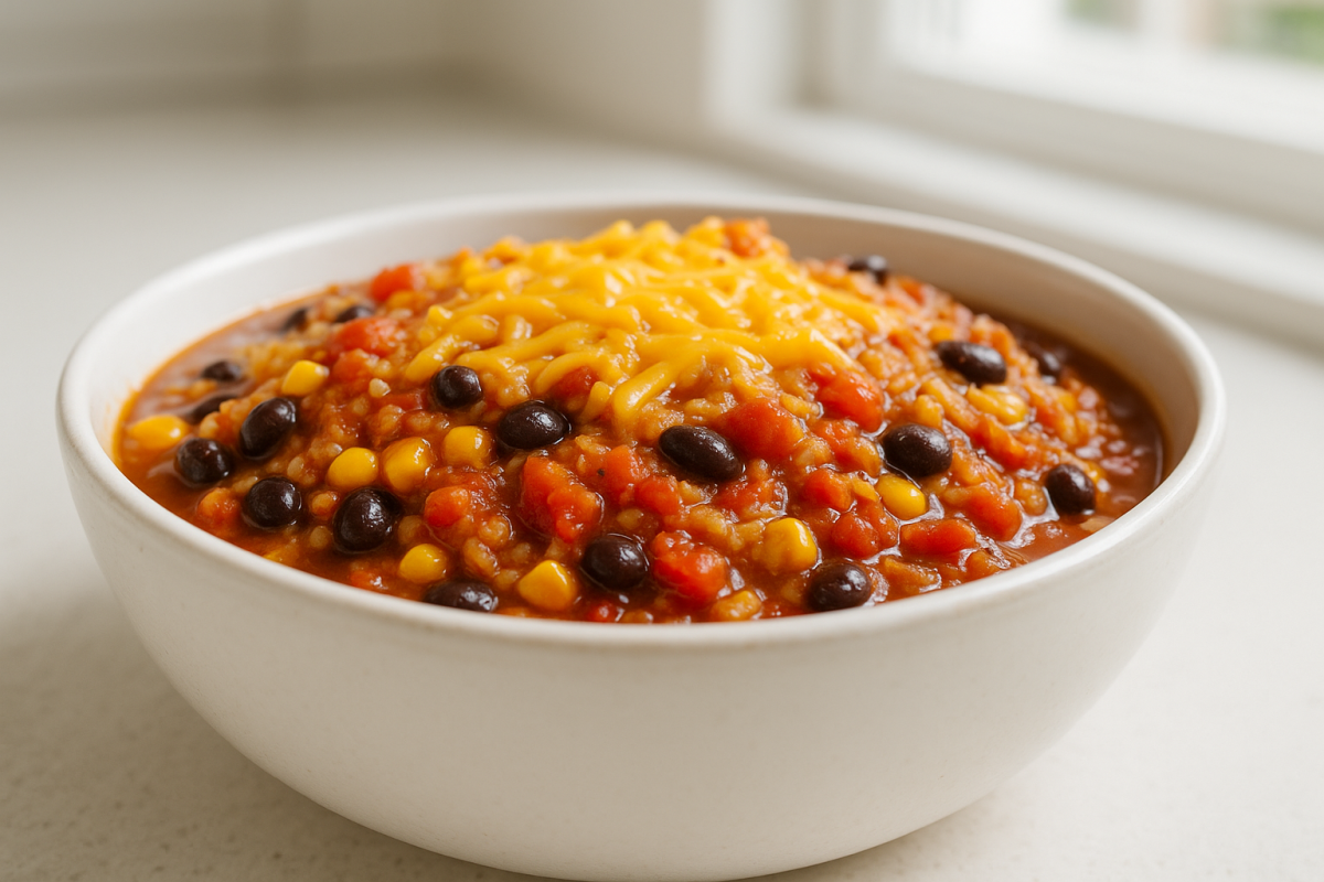 Crockpot Southwestern Black Bean Casserole
