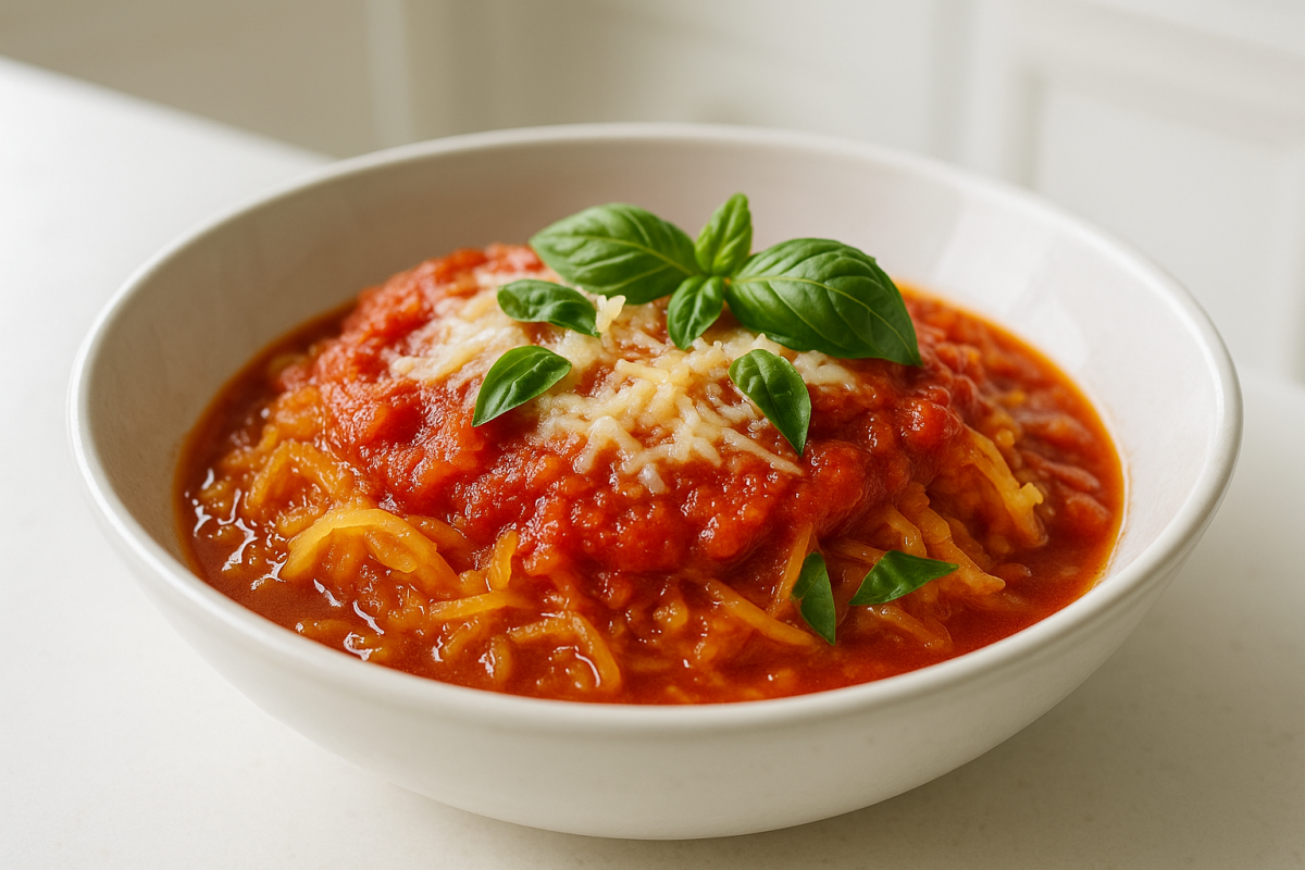 Crockpot Spaghetti Squash Marinara