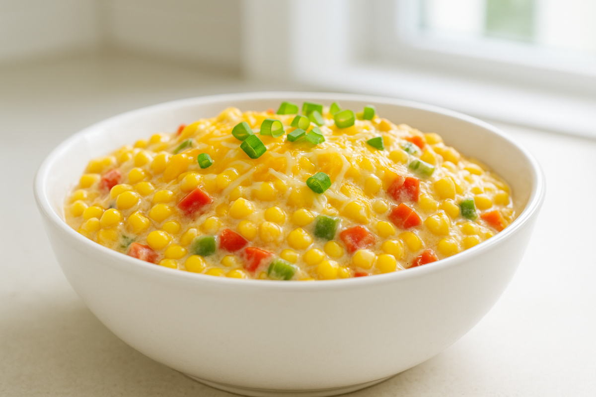 Crockpot Corn and Bell Pepper Casserole